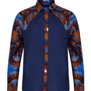 Luca Long Sleeve African Print Shirt