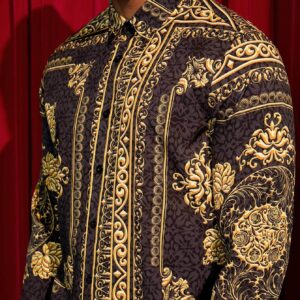 Men Baroque Print Shirt